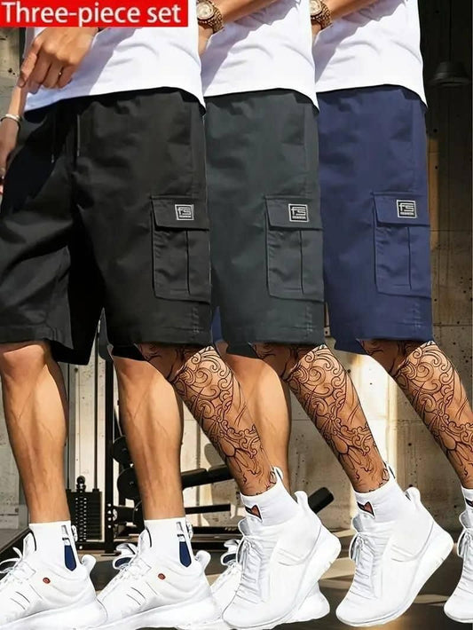 Men's Cotton Casual Cargo Shorts Pack of 3 jb0uwu-jb