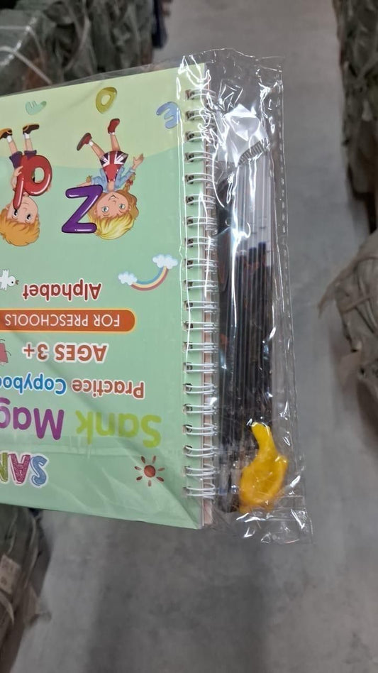 Sank Magic Practice Copybook (4 BOOKS,1 PEN,1 GRIP,10 REFILL) Pack of 1 jb0uwu-jb