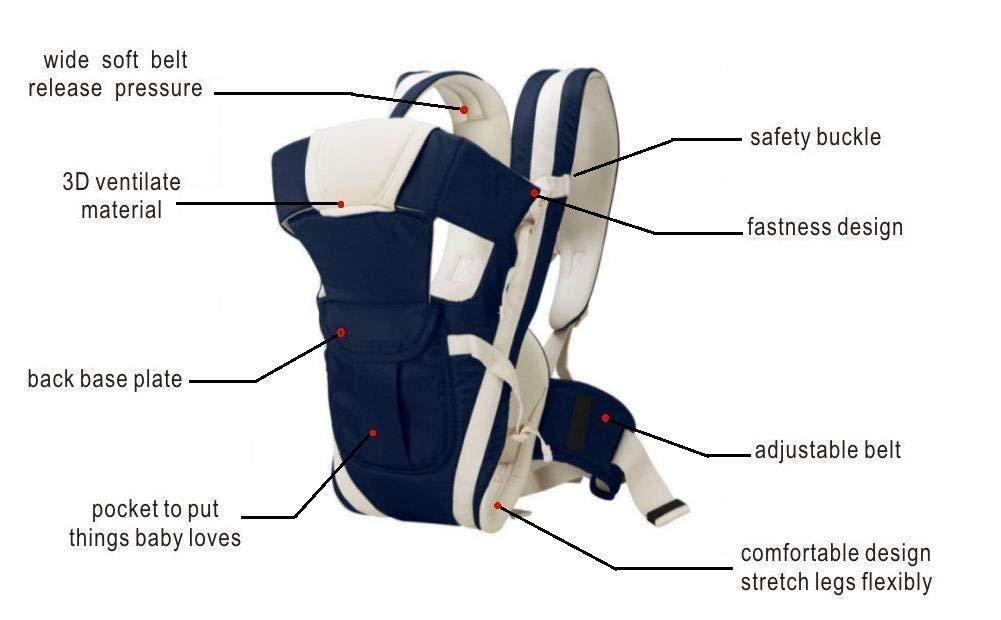 Baby Carrier Bag/Adjustable Hands Free 4 in 1 Baby/Baby sefty Belt/Child Safety Strip/Baby Sling Carrier Bag/Baby Back Carrier Bag (Black) Front Carry Facing jb0uwu-jb