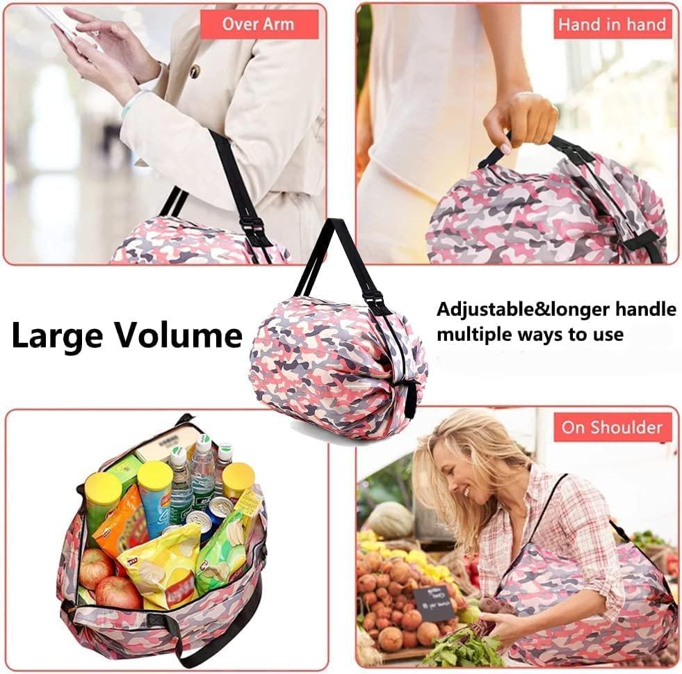 2-Pack Foldable Grocery Bags – Reusable, Compact & Durable Sahil Shop