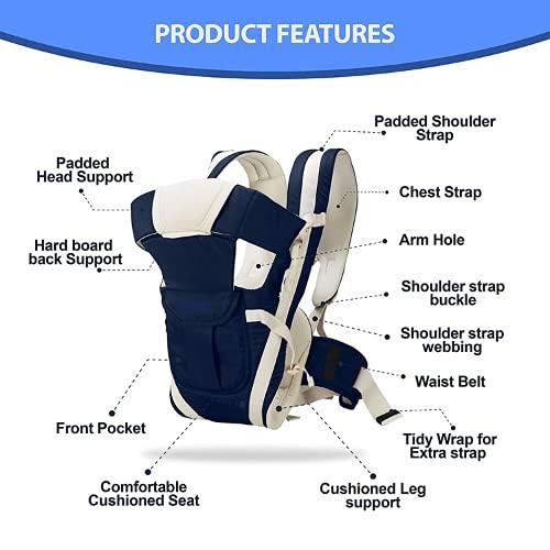 Baby Carrier Bag/Adjustable Hands Free 4 in 1 Baby/Baby sefty Belt/Child Safety Strip/Baby Sling Carrier Bag/Baby Back Carrier Bag (Black) Front Carry Facing jb0uwu-jb
