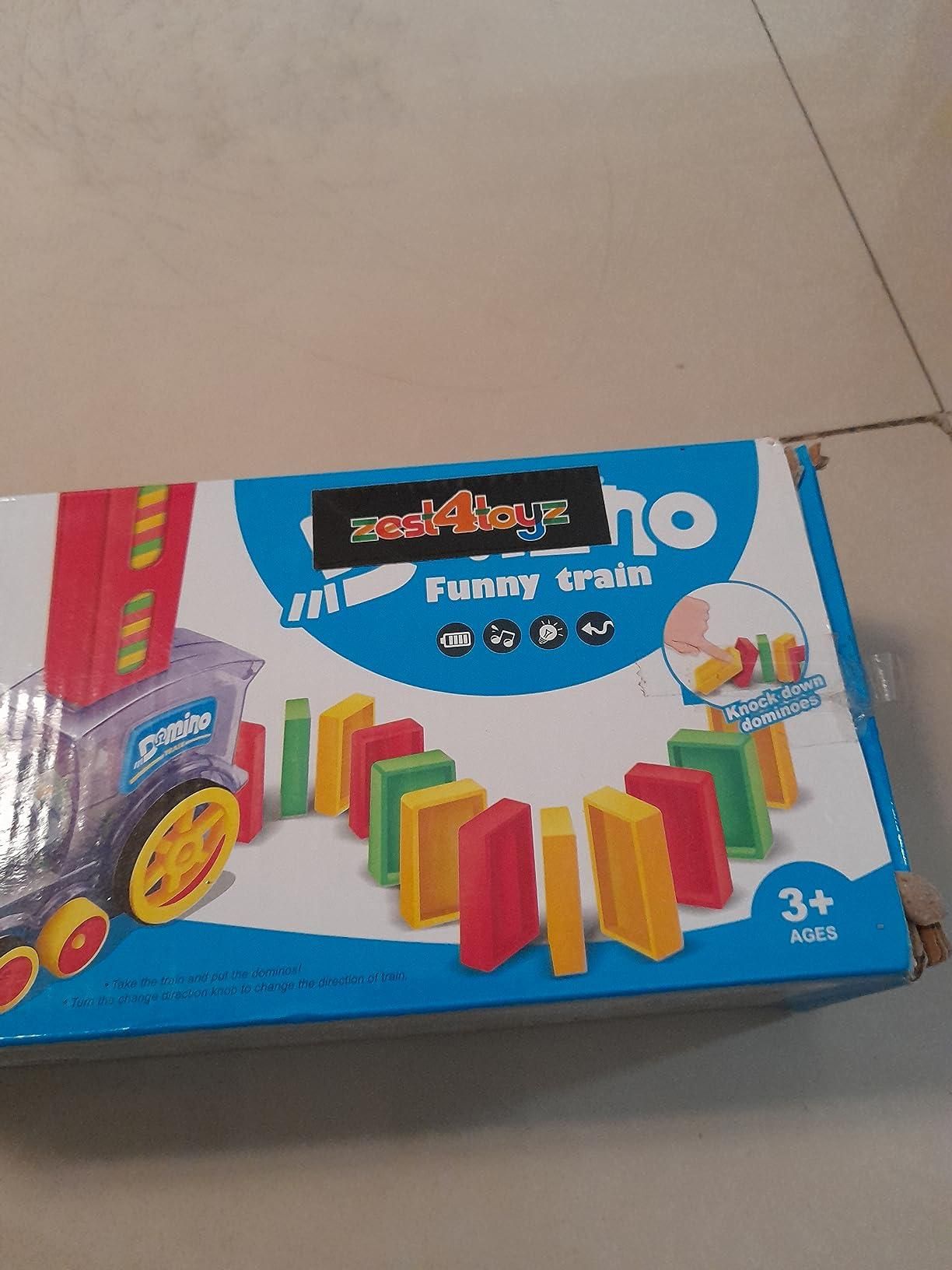 Train Toy Domino Set for Kids BPA Free Plastic with Sound Effects Sahil Shop