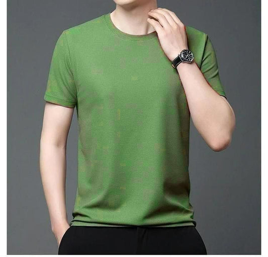 Polyester Stretchable Solid Half Sleeves Mens Round Neck T-Shirt Pack Of 4 jb0uwu-jb
