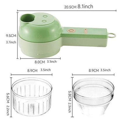 4-in-1 Portable Electric Vegetable Cutter Set – Chopper, Slicer, Grinder & Peeler jb0uwu-jb