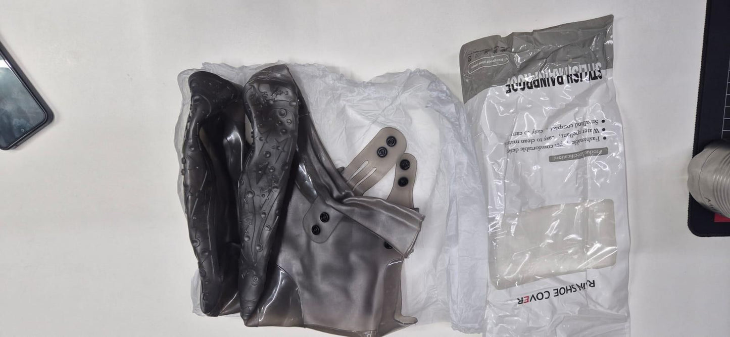 Waterproof Rain Shoe Covers with Secure Button Closure Sahil Shop