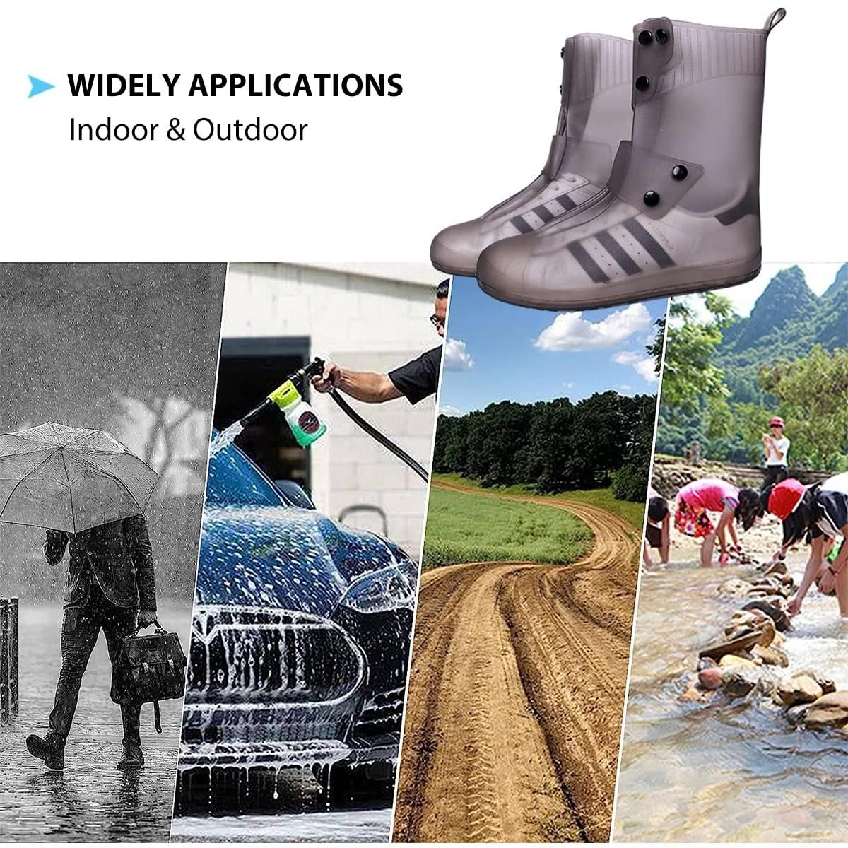 Waterproof Rain Shoe Covers with Secure Button Closure Sahil Shop
