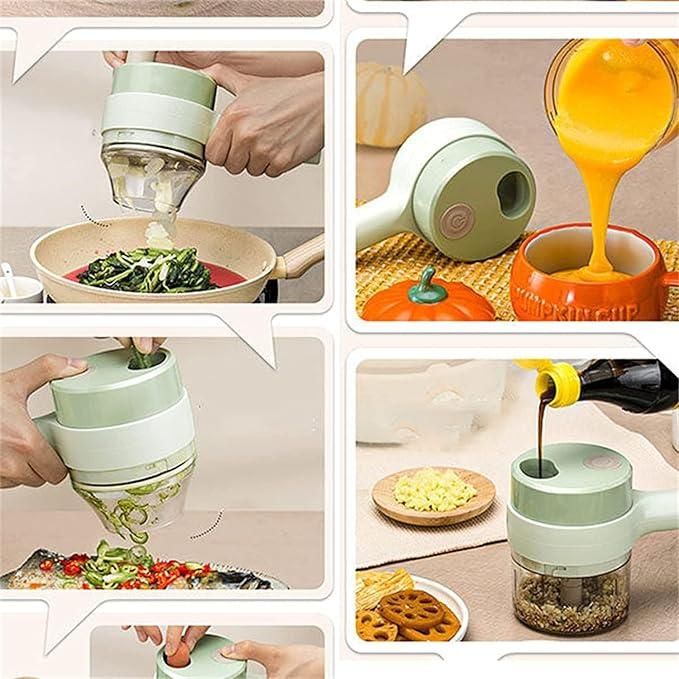 4-in-1 Portable Electric Vegetable Cutter Set – Chopper, Slicer, Grinder & Peeler jb0uwu-jb