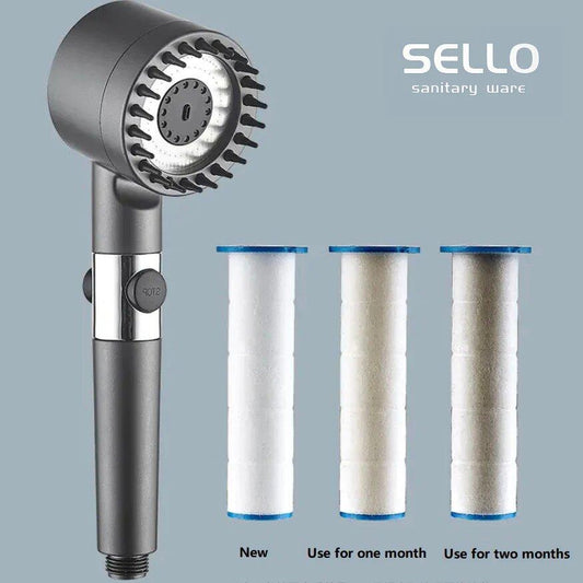 High Pressure 3-Setting Handheld filtration brush Shower head jb0uwu-jb