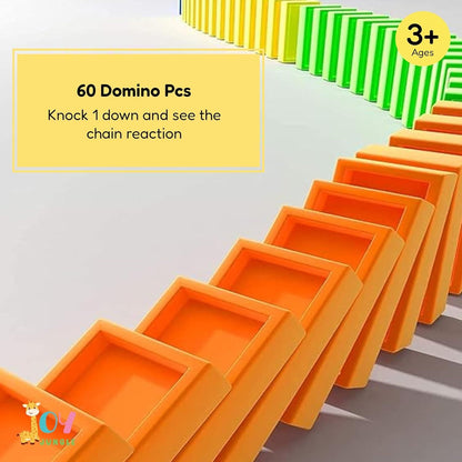 Train Toy Domino Set for Kids BPA Free Plastic with Sound Effects Sahil Shop