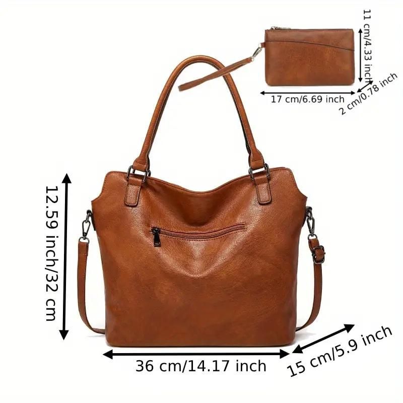 Women’s Tote Handbag Set – Stylish PU Leather Hobo Bag with Shoulder Strap | Elegant Office & Work Purse Sahil Shop