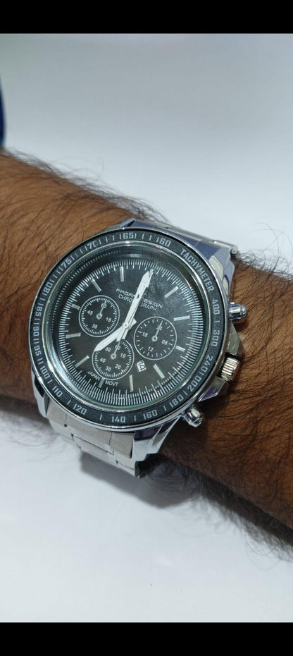 Men Silver Stainless Steel Strap Watch jb0uwu-jb