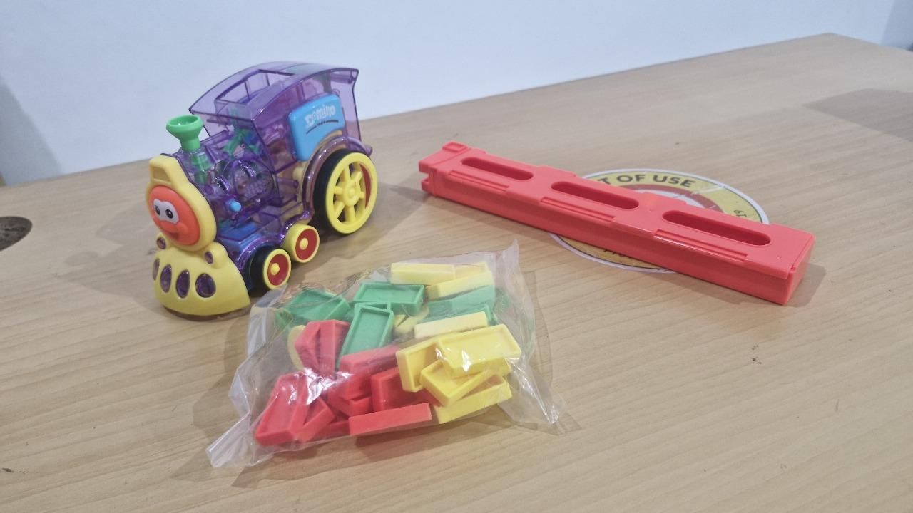 Train Toy Domino Set for Kids BPA Free Plastic with Sound Effects Sahil Shop