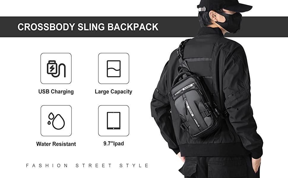 Unisex Sling Shoulder Bag with Charging Sahil Shop