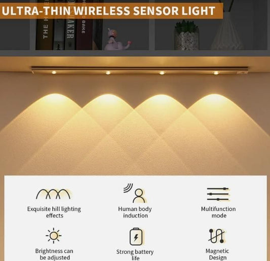 LED PIR Motion Sensor Cabinet  With USB Rechargeble jb0uwu-jb