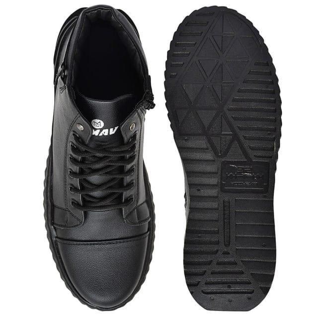 Men's Korean Style High Top Casual Shoes For Men (Black) Sahil Shop