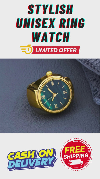 Stylish Unisex Ring Watch – Trendy Finger Wearable Watch